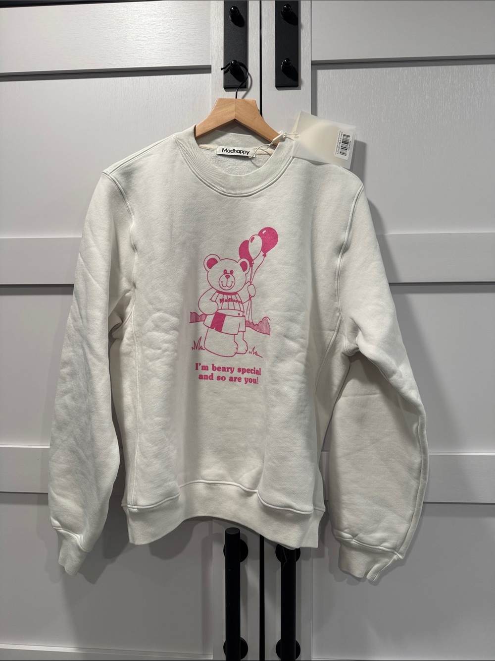 MadHappy limited edition valentine’s White Crewneck Sweatshirt
